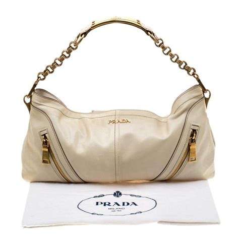 prada shoulder leather beige|prada bag 2010.